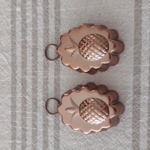Copper Tone Pineapple Butter Molds b530